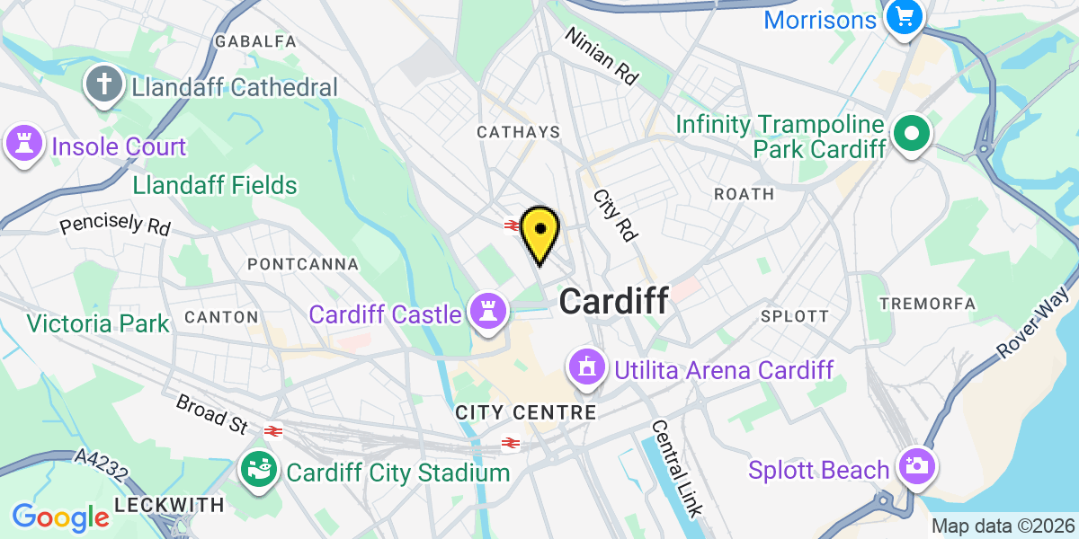 National Museum Cardiff Parking Map 1754 