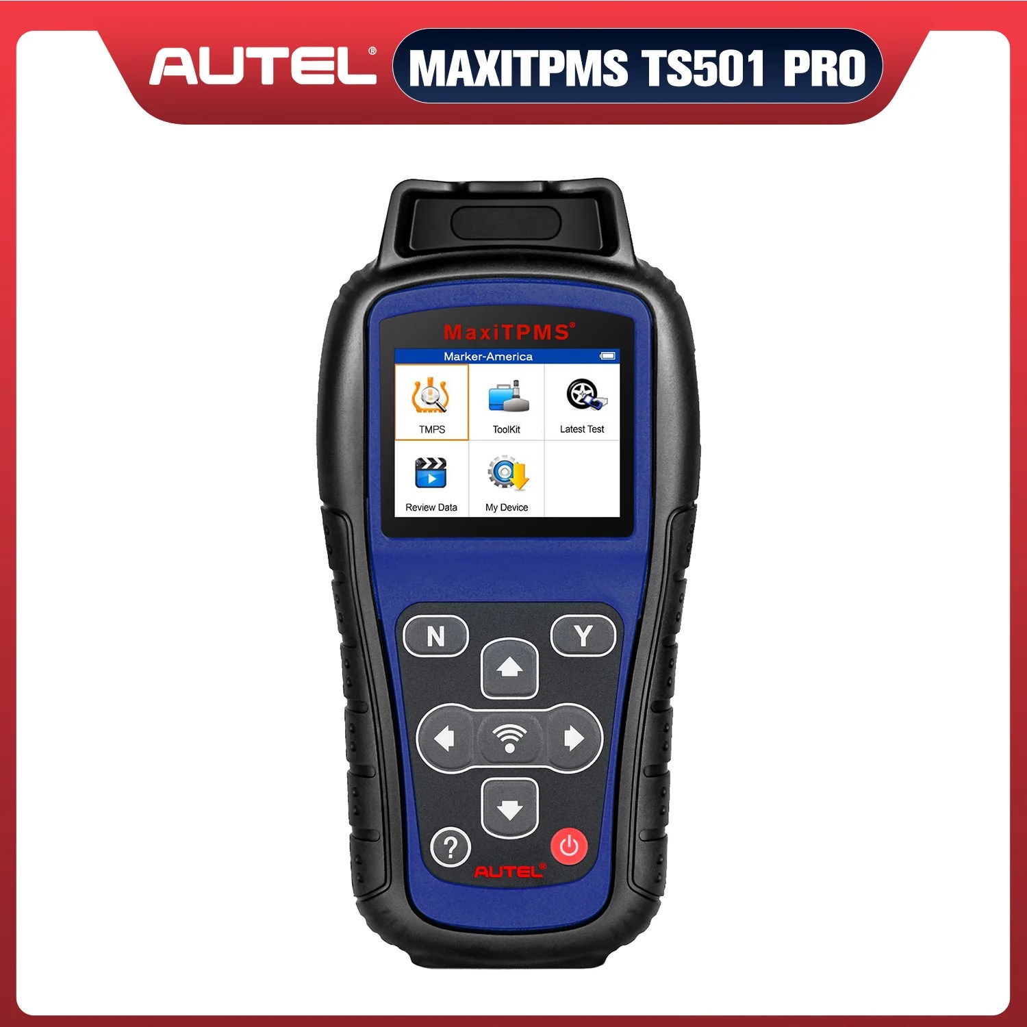 Autel MaxiTPMS TS501 Pro TPMS Relearn Tool, Activate/ Relearn All Known TPMS Sensors, Program MX-Sensors (315/433MHz), Lifetime Update, Same as TS508WF (Upgraded of TS408/TS501)