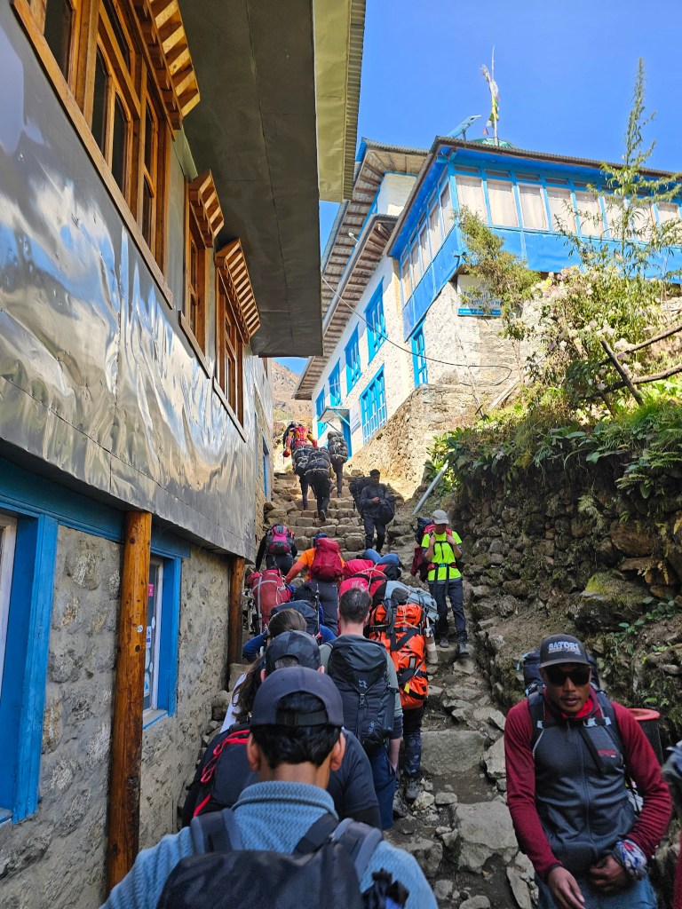 traffic on Everest Trek