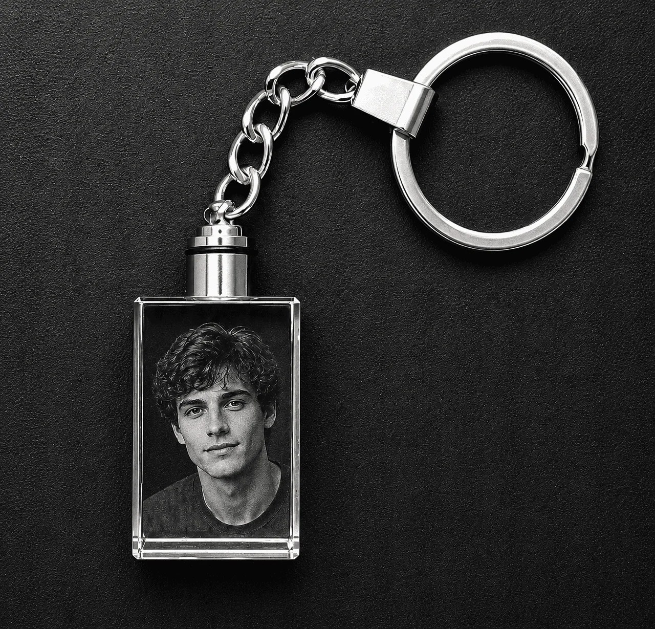 Rectangle crystal keychain