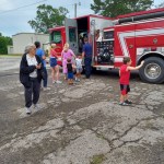 Maryland William, Belmont Fire Chief, talked to the children about fire safety. He brought the fire truck and allowed the children to walk through it. June 13, 2023. at Belmont Library Summer Reading Program 🌞 All Together Now!