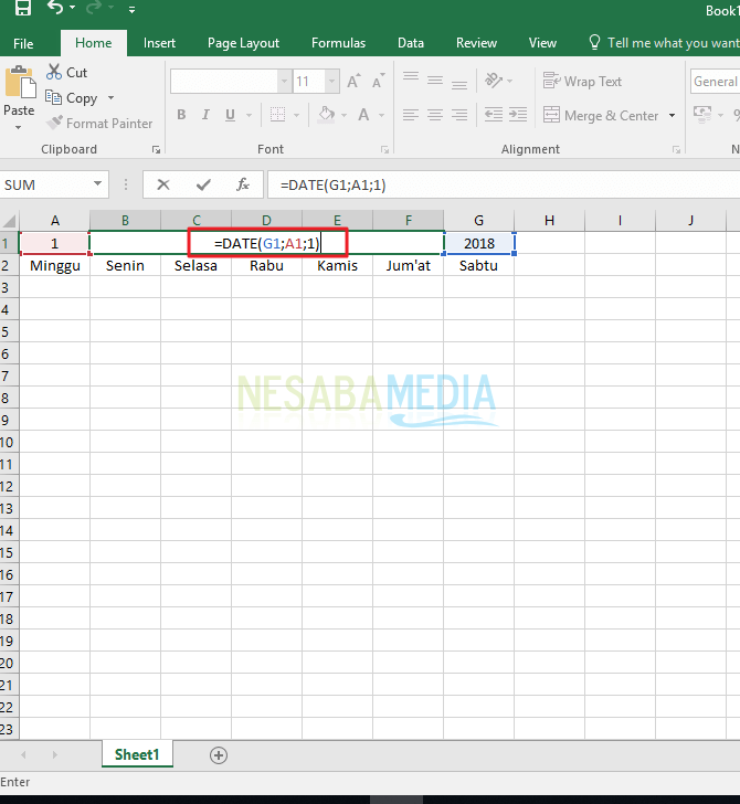 Cara Membuat Kalender Di Excel Untuk Pemula Lengkap Gambar