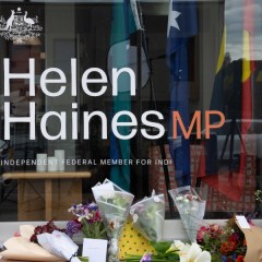 Haines loses leg, fights for life
