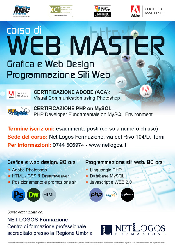 Corso Di Webmaster: Grafica E Web Design, Programmazione Web Php E Mysql | Net Logos 850_x_602_jpg
