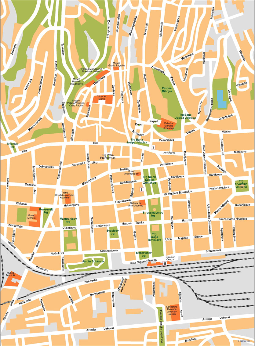 It is located along the sava river on the southside of the medvednica mountain. Zagreb Vector Map Vector World Maps