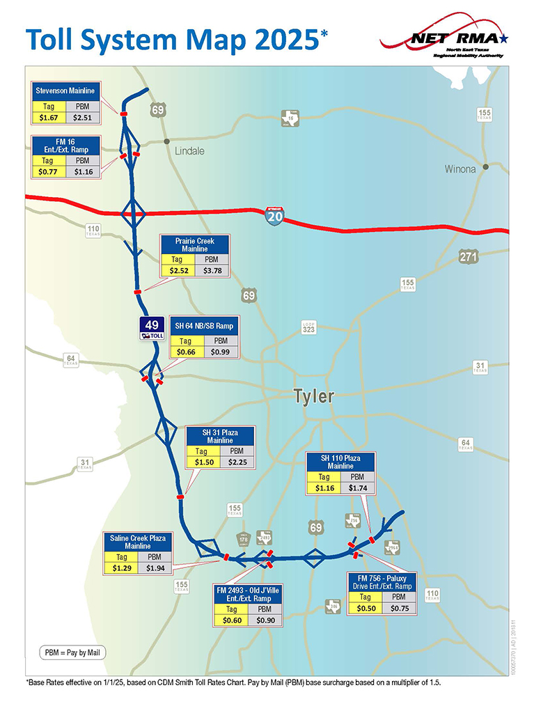 Toll Map Rates NETRMA NET RMA 2025 System Sized.