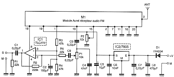 Fm Receiver With Tda7021t Electronic Schematic Diagram Using a USB connector hook up your mobile phone to your wireless receiver.