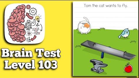 Brain test level 103 tom the cat wants to fly