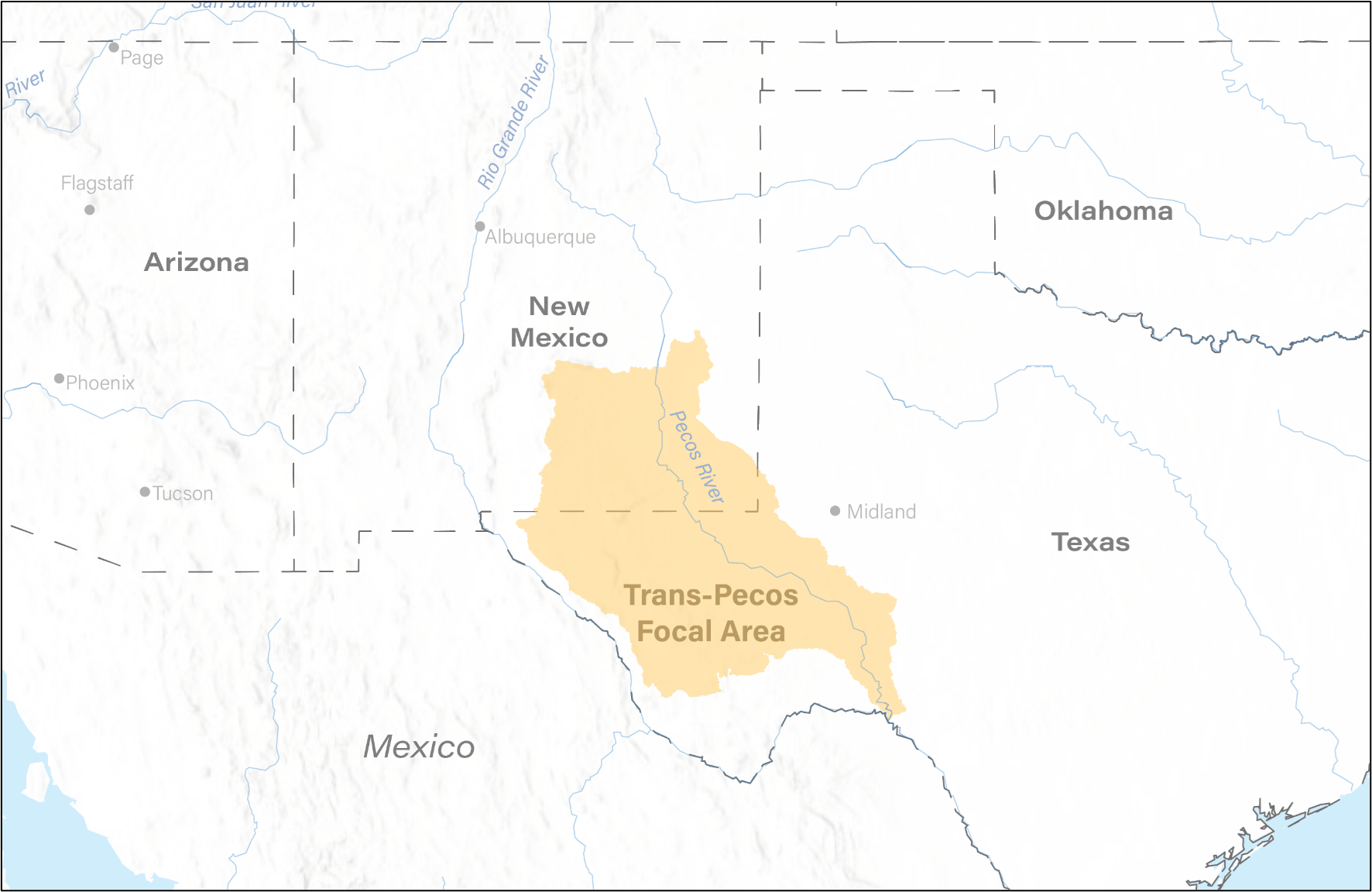 Pecos Watershed Initiative 2026 Request For Proposals NFWF Pecos 2026 Program Boundary 