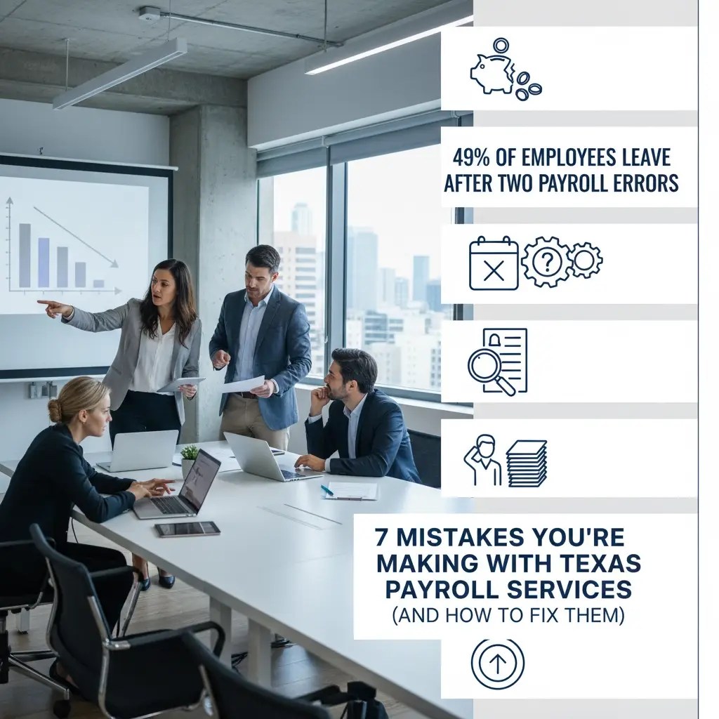 Read more about the article 49% of Employees Leave After Two Payroll Errors: 7 Mistakes You're Making with Texas Payroll Services (and How to Fix Them)