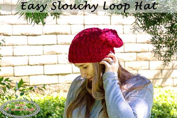 Easy Slouchy Loop Hat Free Pattern Using Loop Yarn