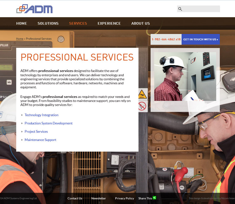 Adm Systems Engineering Halifax Web Design Nicom Interactive