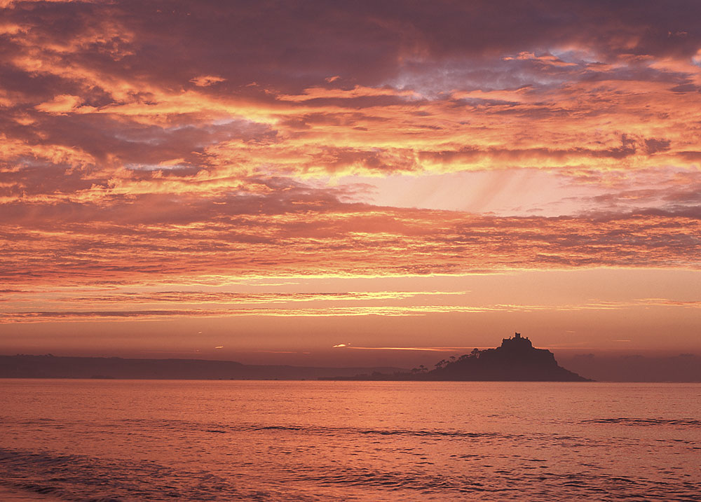 Dawn Mount coastal seascape greetings card