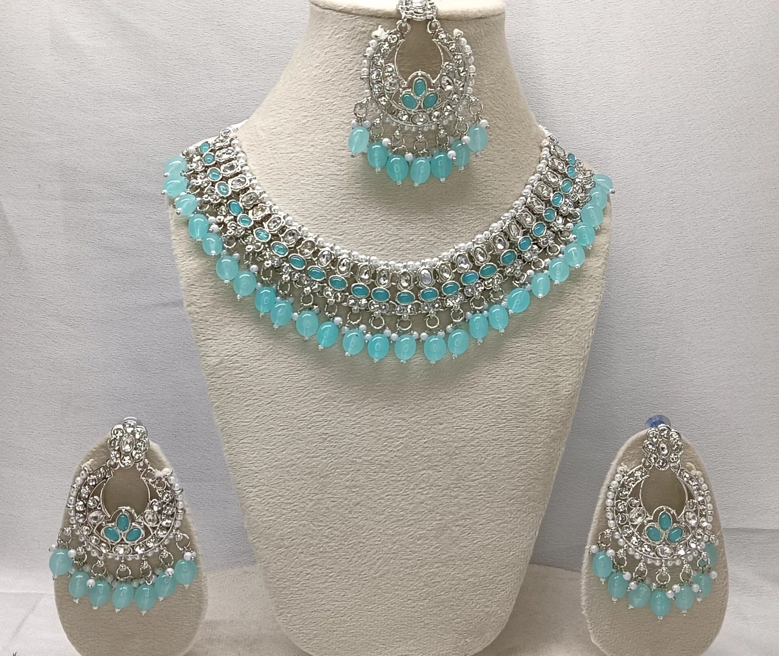 Light Blue Jewelry Set for Women
