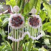 Floral Beaded Drop Earrings for Women