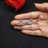 Silver-Tone Planet Stud Earrings