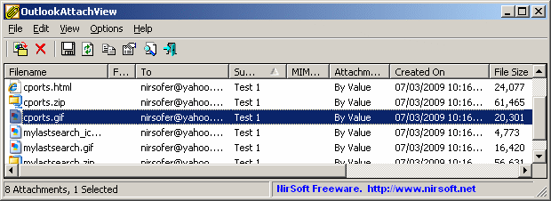 Outlookattachview View Extract Save Outlook Attachment From Command Line Or Gui