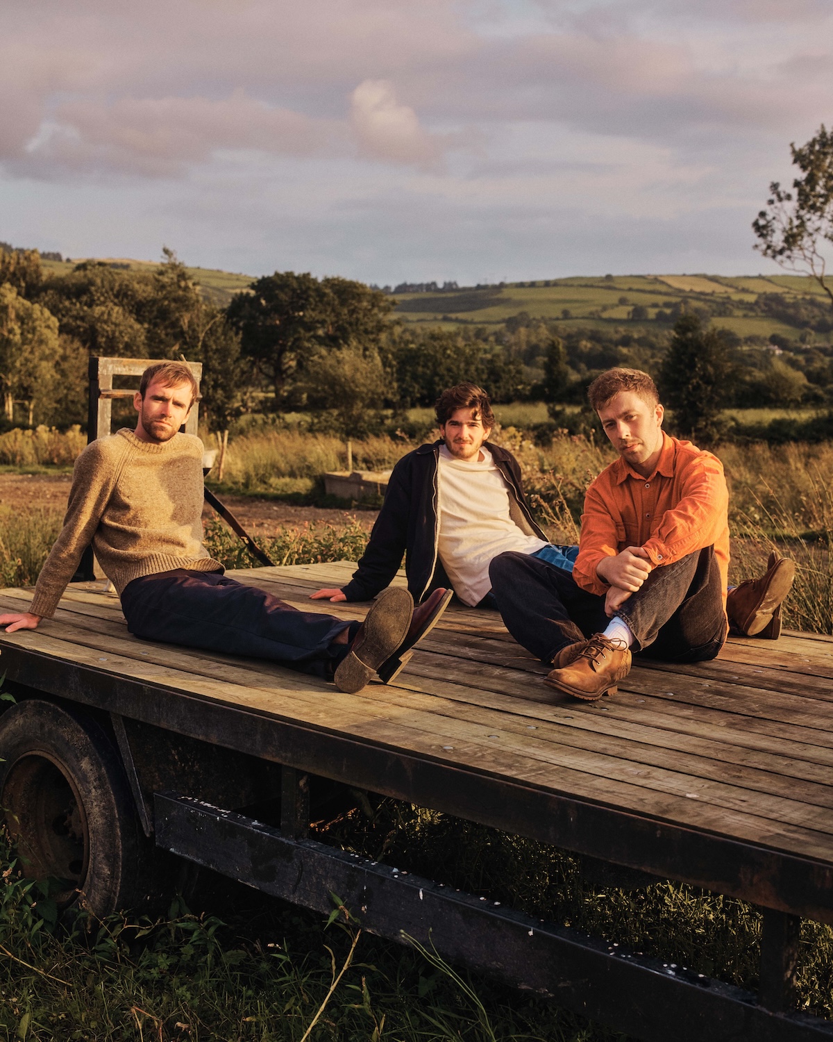 Kingfishr performing live – members Eddie Keogh, Eoghan “McGoo” McGrath and Eoin “Fitz” Fitzgibbon on stage