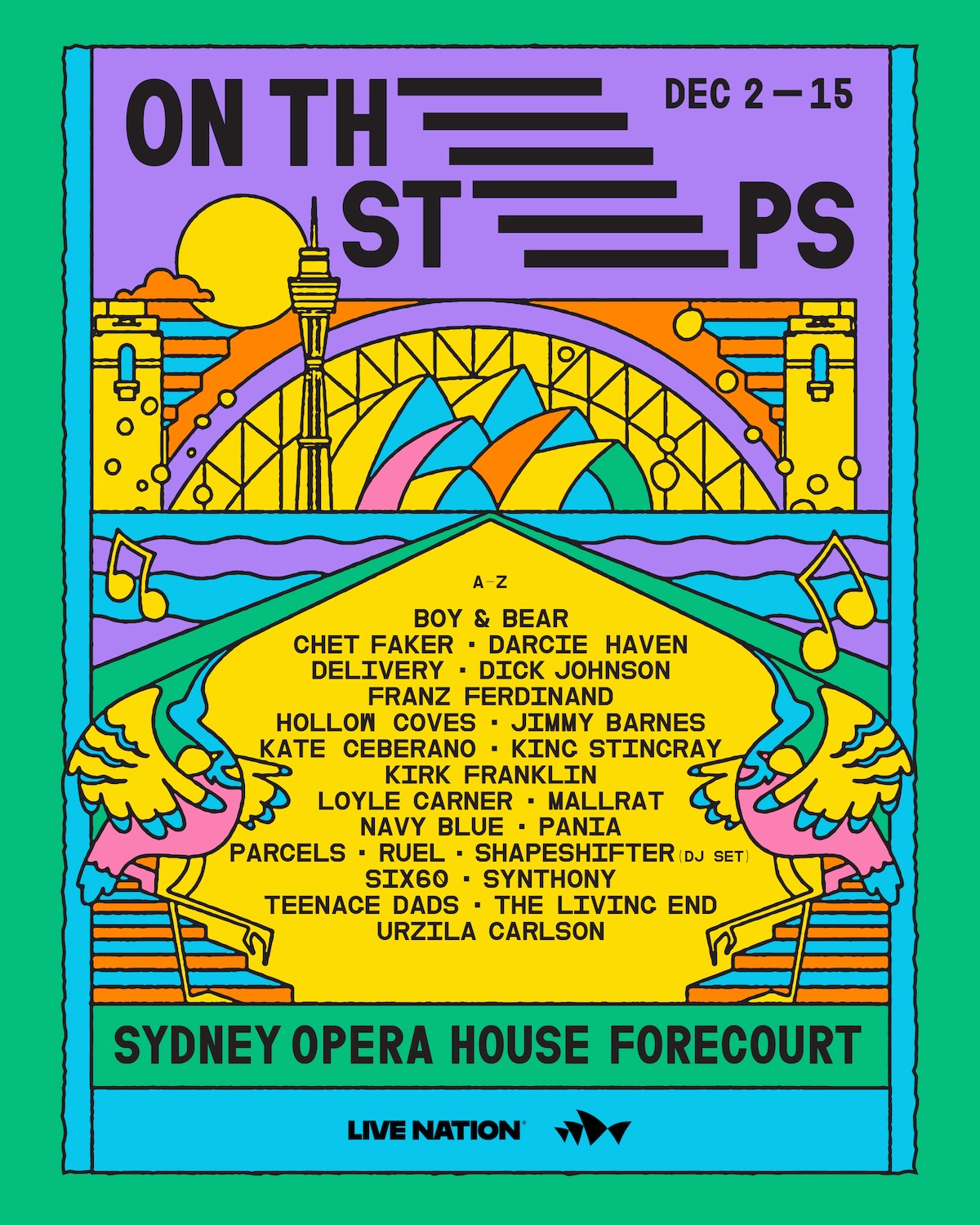On The Steps 2025 line-up announced for Sydney Opera House Forecourt