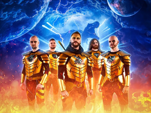 Victorius band promotional image for World War Dinosaur album release.