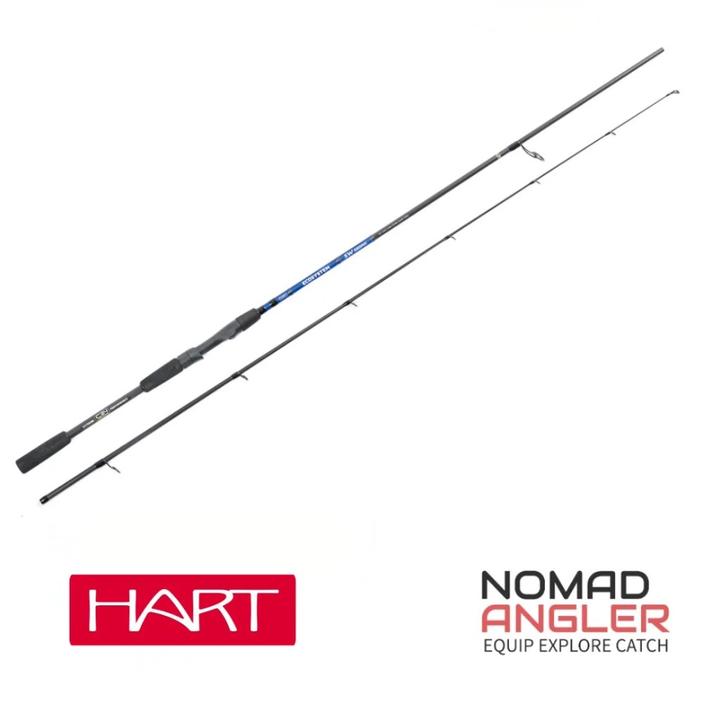 HART Ecosystem Saltwater spinning rod for saltwater lure fishing. Available in 2.44 and 2.74 m lengths with casting weights ranging from 5-24 to 20-80 g.