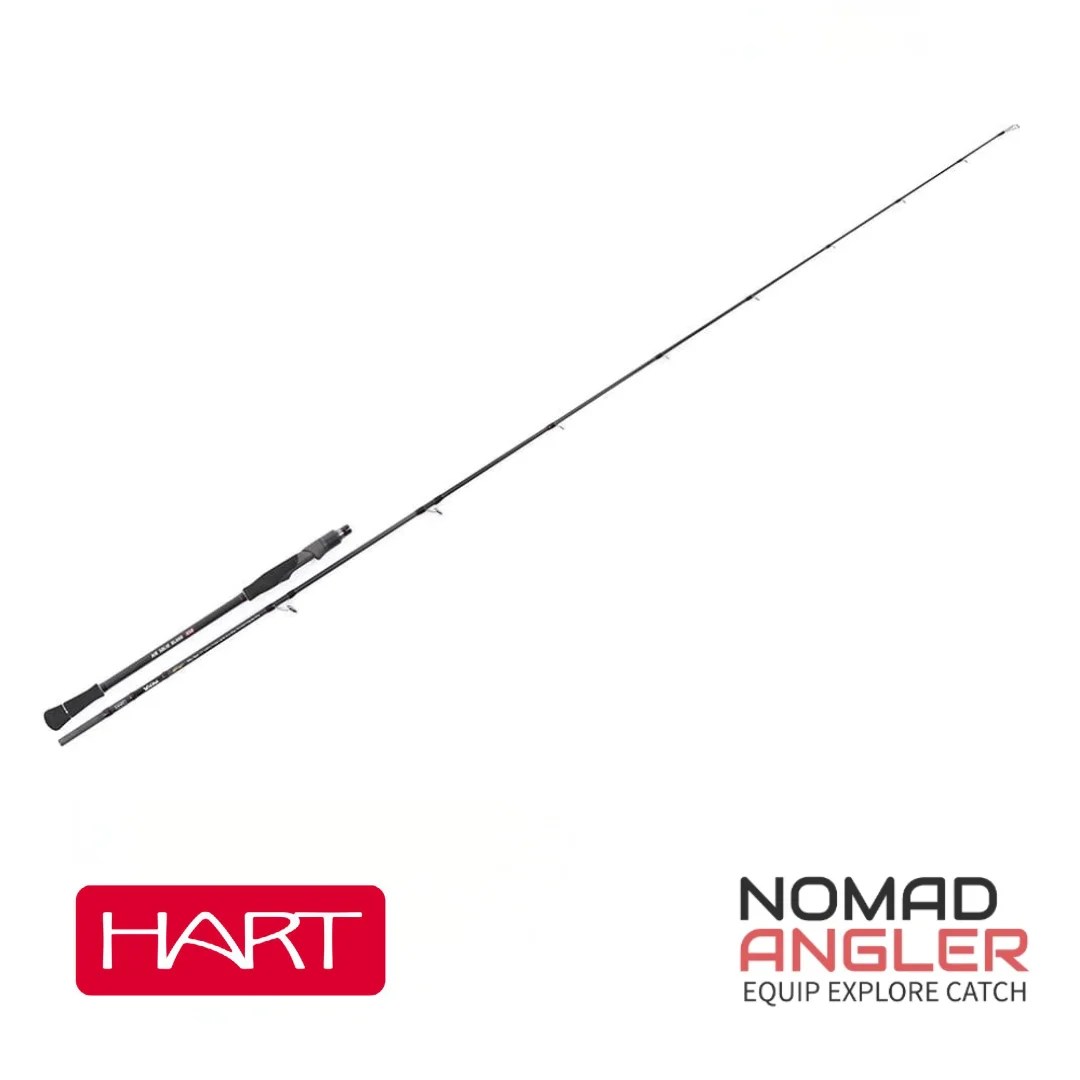 HART Miura Offset 250 S boothengel van 2,30 m voor jigs tot 250 g. ASB-carbonblank, Fuji ogen en afneembare handgreep. Bekijk hem bij Nomad Angler.