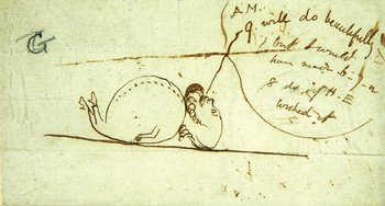 Lear caricature self-portrait