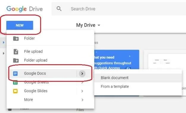How to Create a Google Doc - Knowdemia