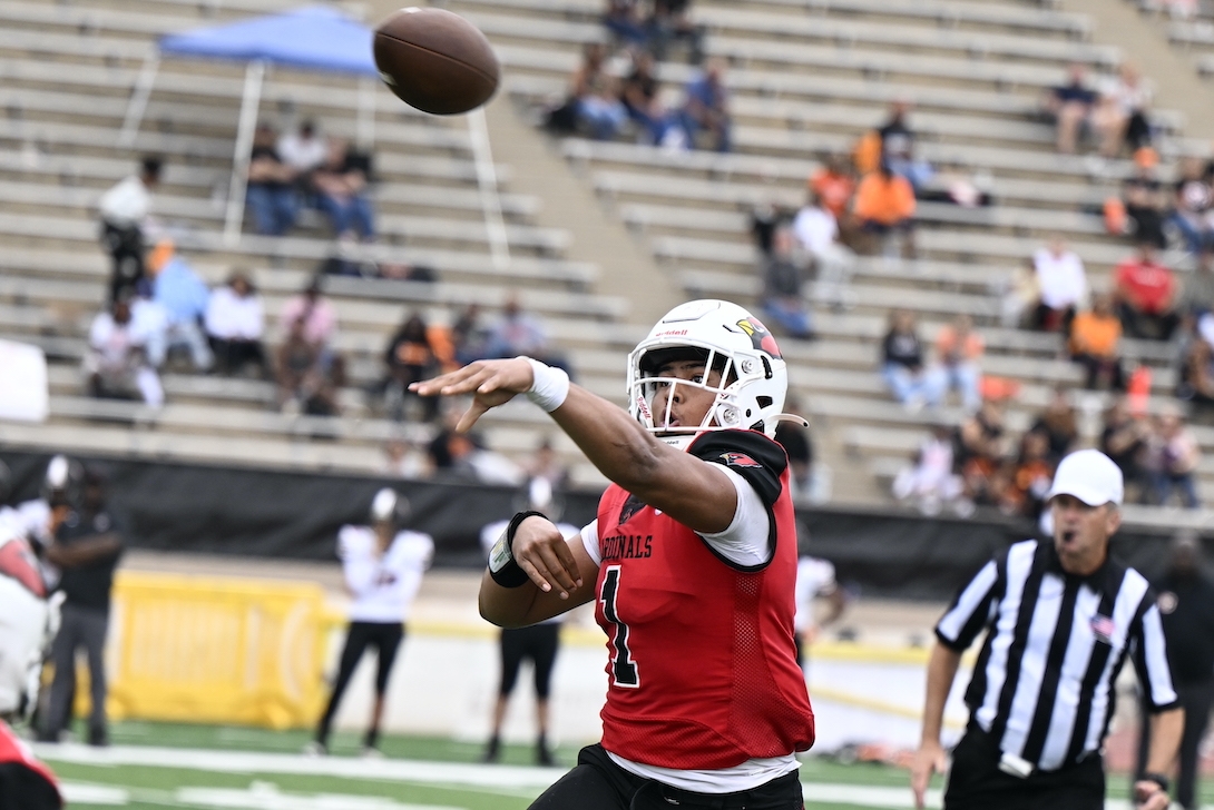 Quarterback AJ Vele and the Cardinals sputtered from the start Friday against Upland.