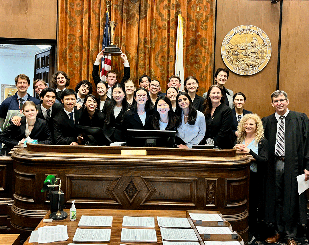 Dos Pueblos High School's Mock Trial team is all smiles after their big win. (Courtesy photo)