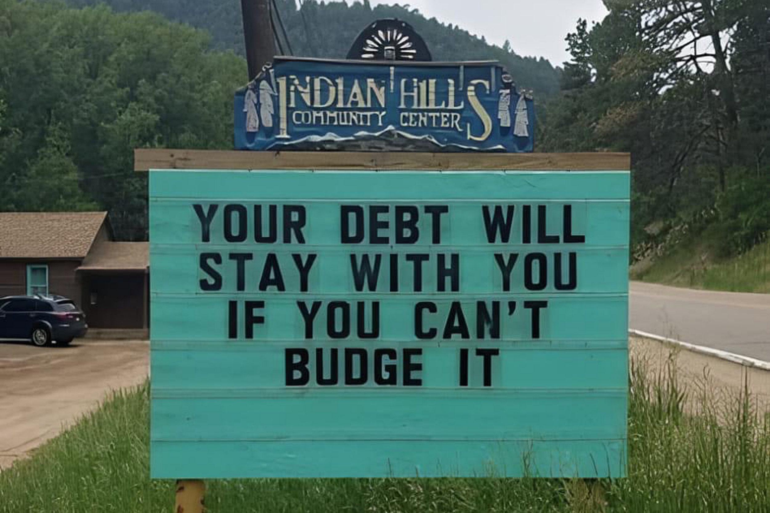Debt sign