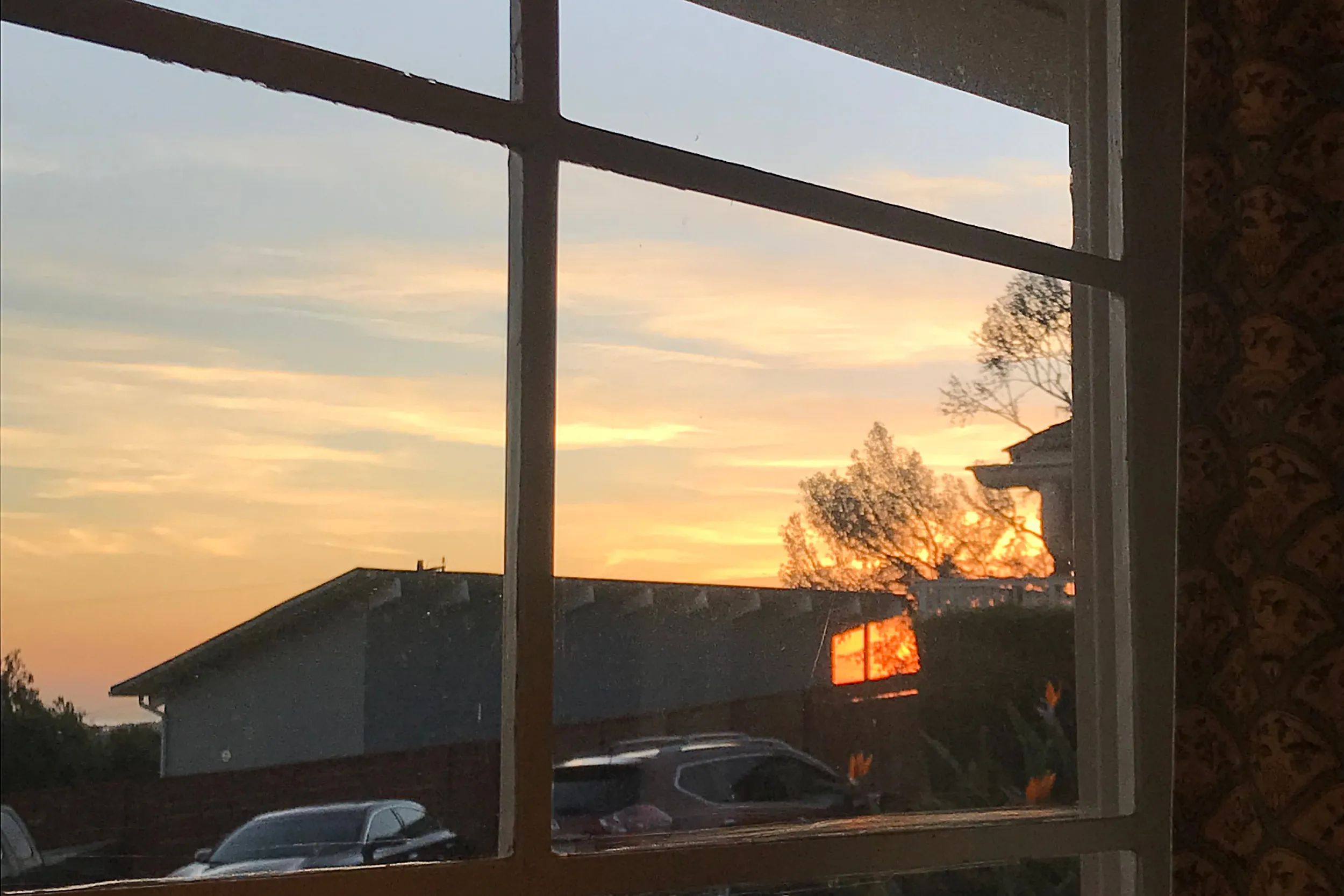 Sunset window in Santa Barbara.