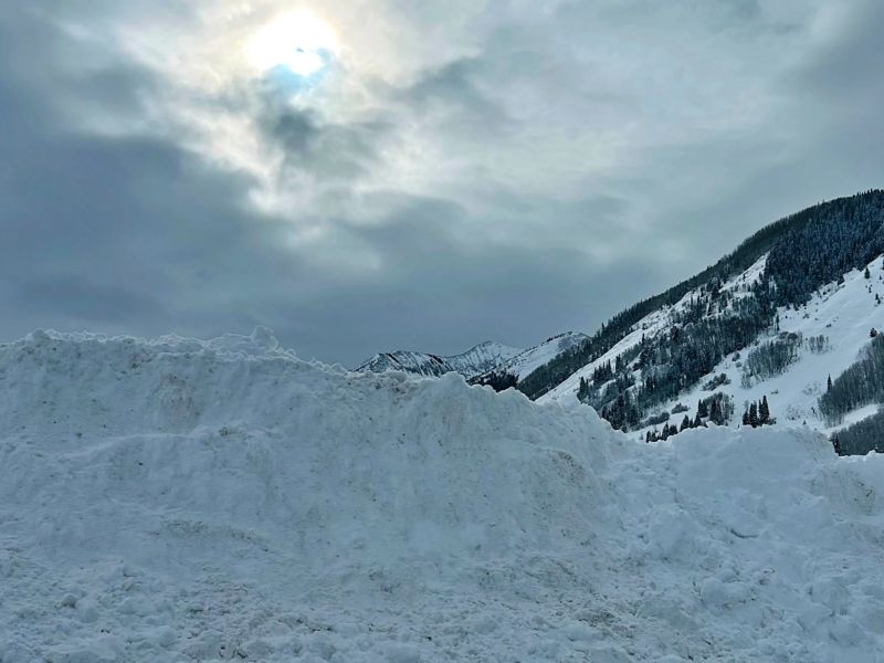 Snowdrift in Crested Butte, Colorado.