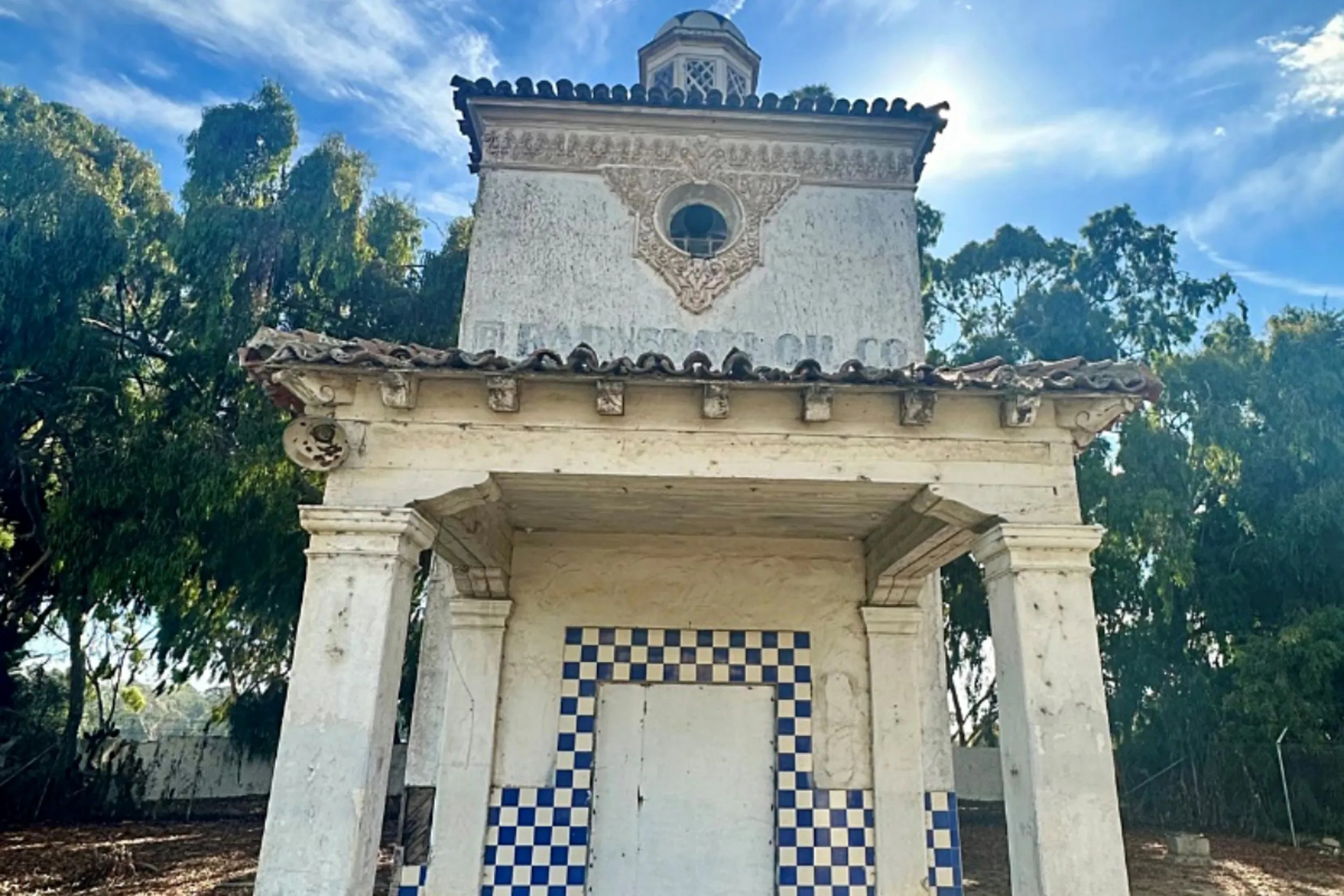 The distinctive and historic Barnsdall-Rio Grande gas station building next to Sandpiper Golf Club, at 7925 Hollister Ave. in Goleta, has been slowly decaying for decades.