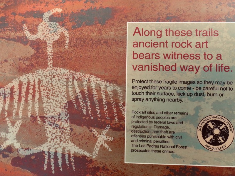 A Forest Service sign at Nira Camp.