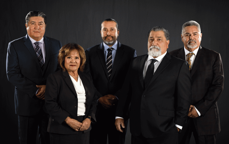 Re-elected members of the Chumash Business Committee pose for a formal photo. (Courtesy photo)