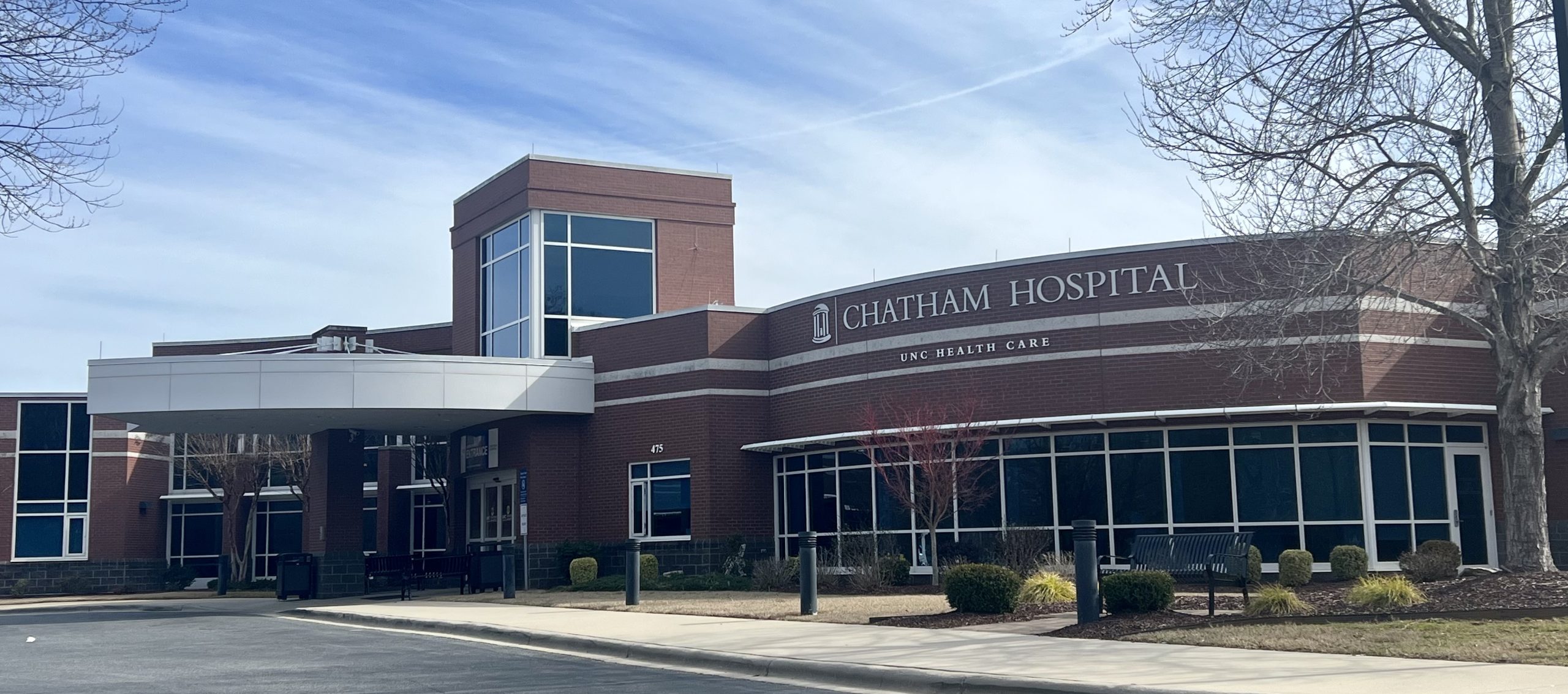 The outside of a rural hospital with a maternity unit