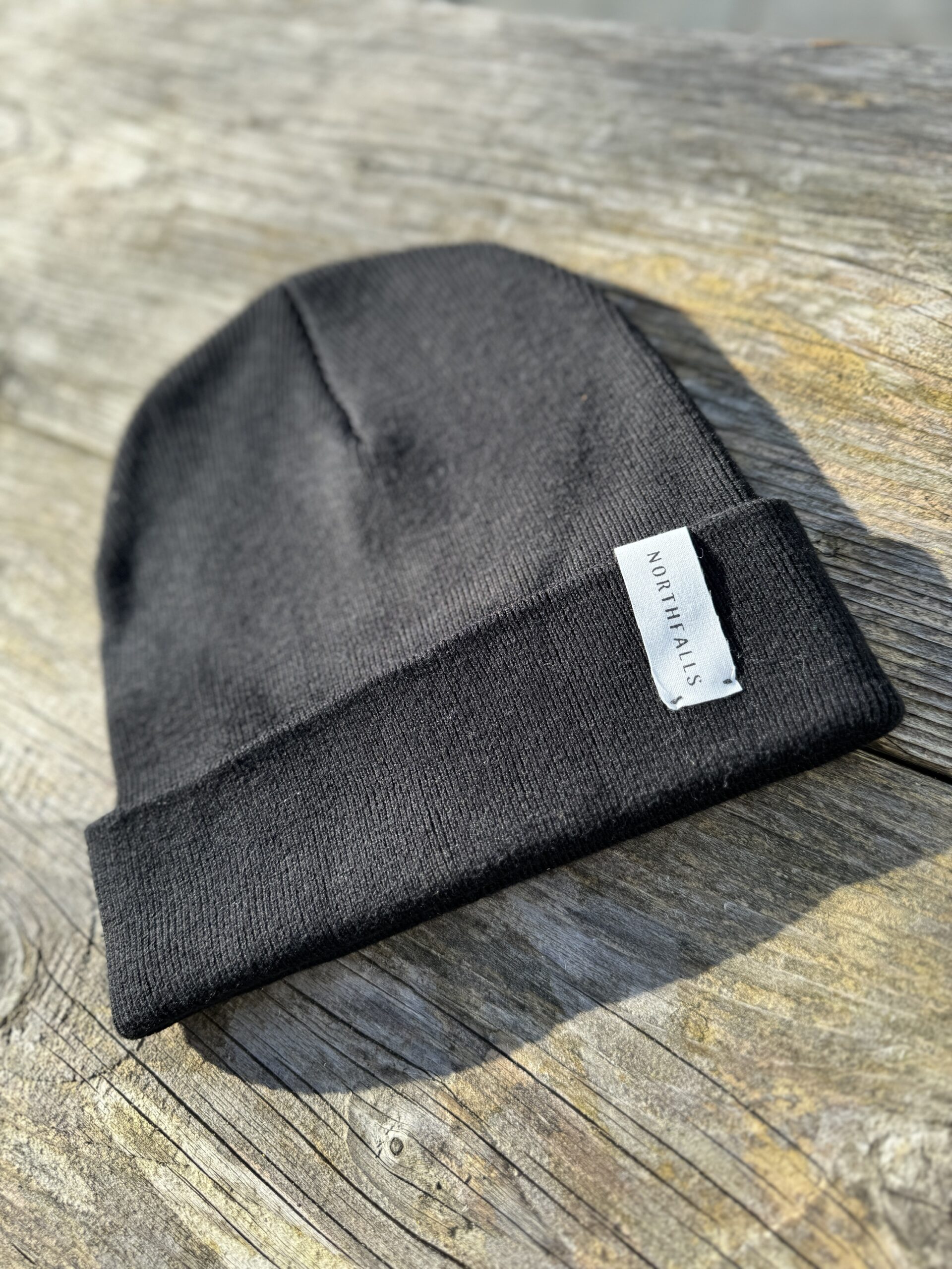 Northfalls Organic Beanie Tagged - Black