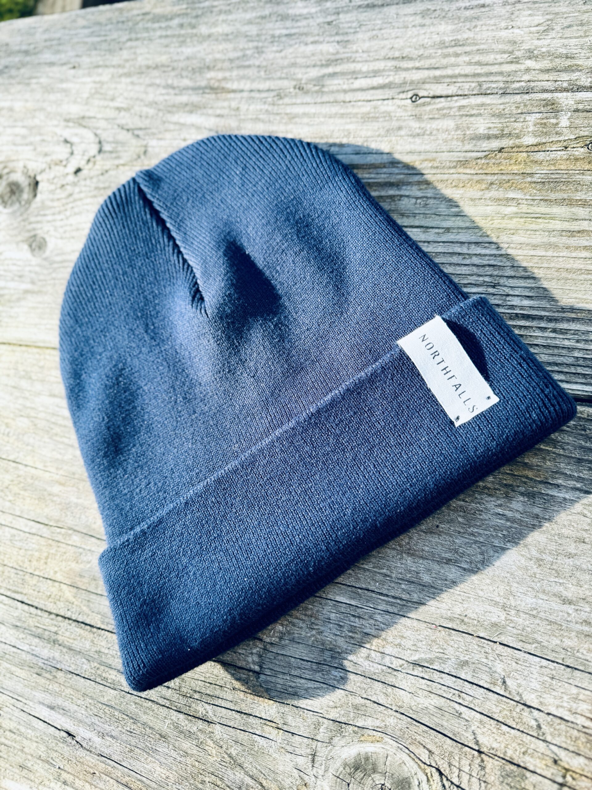 Northfalls Organic Beanie Tagged - Navy