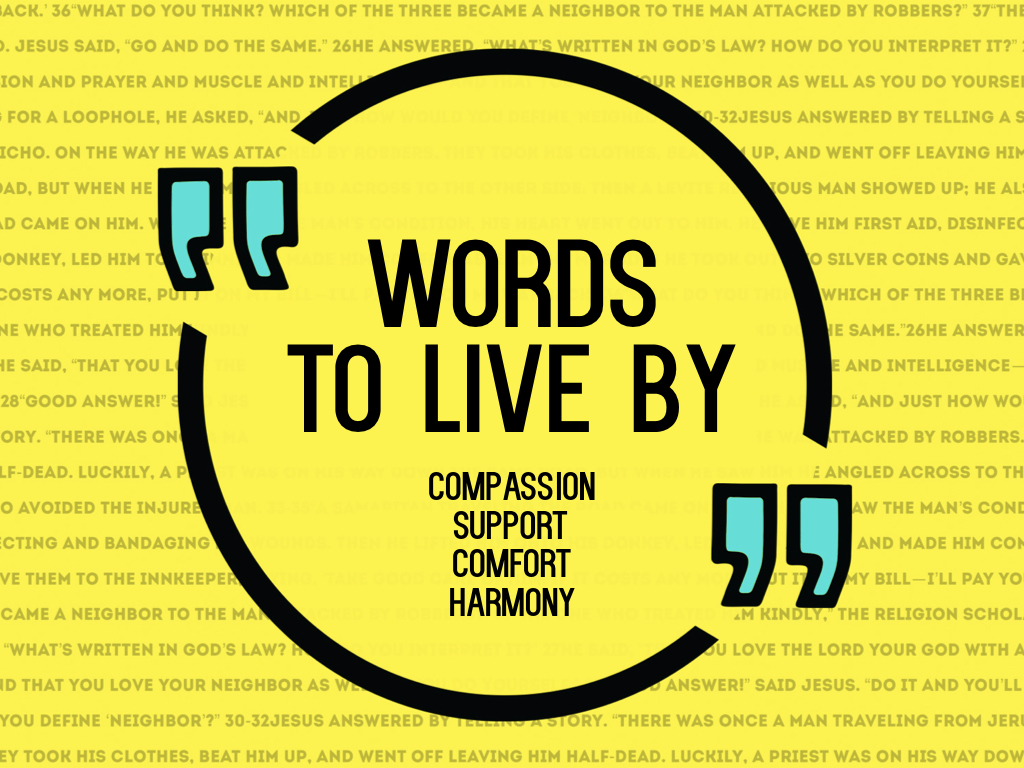WORDS TO LIVE BY – North Heights Church of Christ