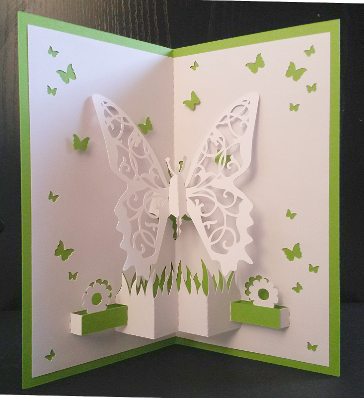 Une carte popup Papillons Nos Créas