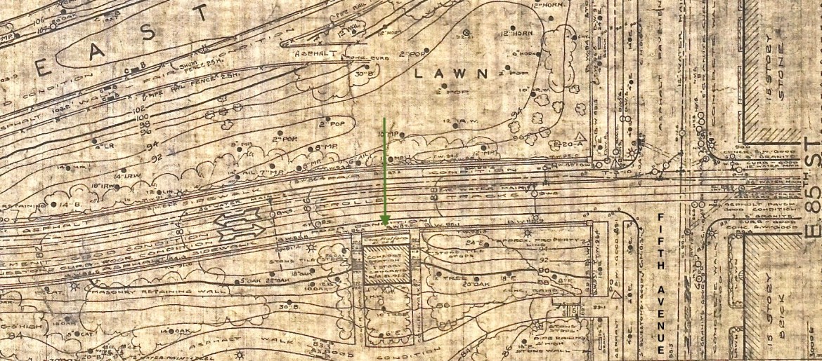 From the Long-Forgotten Archives #4. Parks Department topography map, top. March 10, 1944.