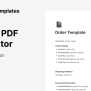 Orders PDF Generator Template By PDFOutput | Notion Marketplace