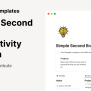 Simple Second Brain - Productivity System Template By Ance Bumbule | Notion Marketplace