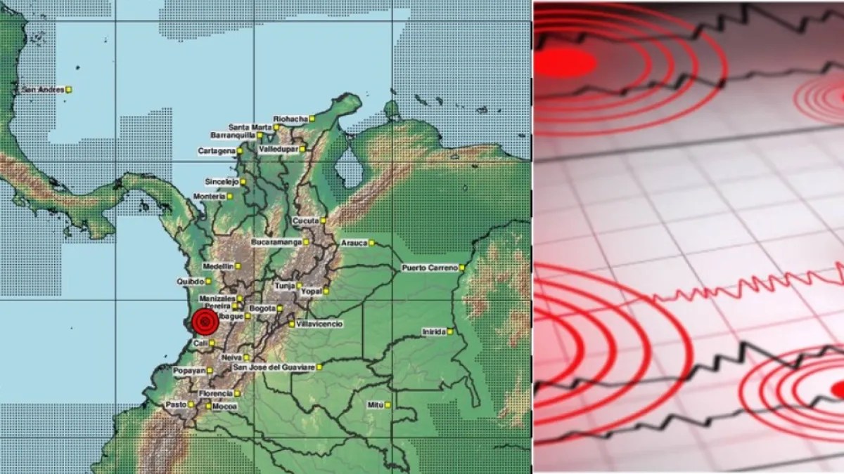 Temblor de magnitud 4.0 sacude a Chocó y Colombia este sábado