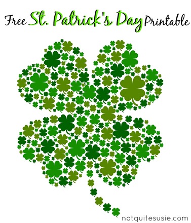 free st patrick s day shamrock printable not quite susie homemaker