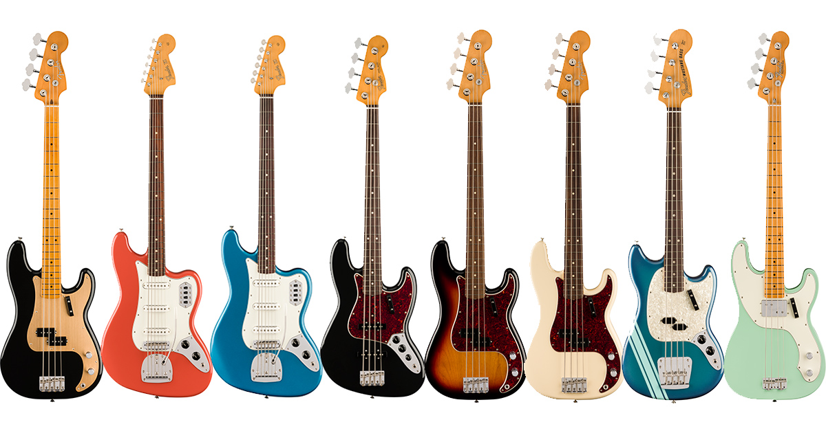 Fender Launches Six Bass Models in the Vintera II Collection – No