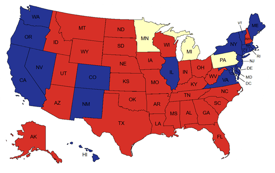 2026 State Legislature Political Control National Propane Gas Political Map 