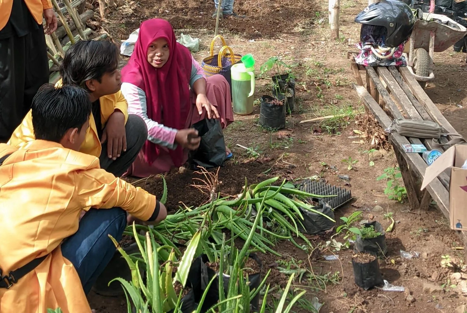 Mahasiswa UNU STAIS Pasuruan Tanam Toga, Wujud Nyata Pengabdian kepada Masyarakat