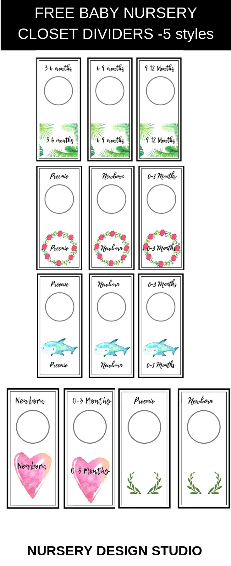 Free nursery closet dividers